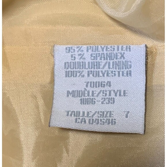 Suzy Shier Suit Jacket Blazer Womens 7 Cream Chambray Stretch Long Sleeve Career - Picture 8 of 16